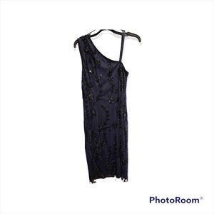 Adrianna Papell Midnight blue sequin dress